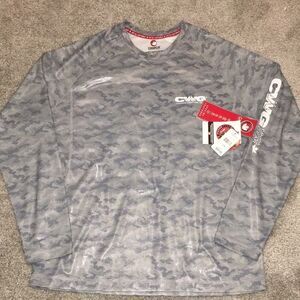 Solar Knit NEW Canada Weather Gear Fishing Digi camouflage Long Sleeve Shirt-L